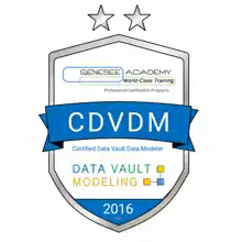 CDVDM — Certified Data Vault Data Modeler, 2016, certificaatnummer 838